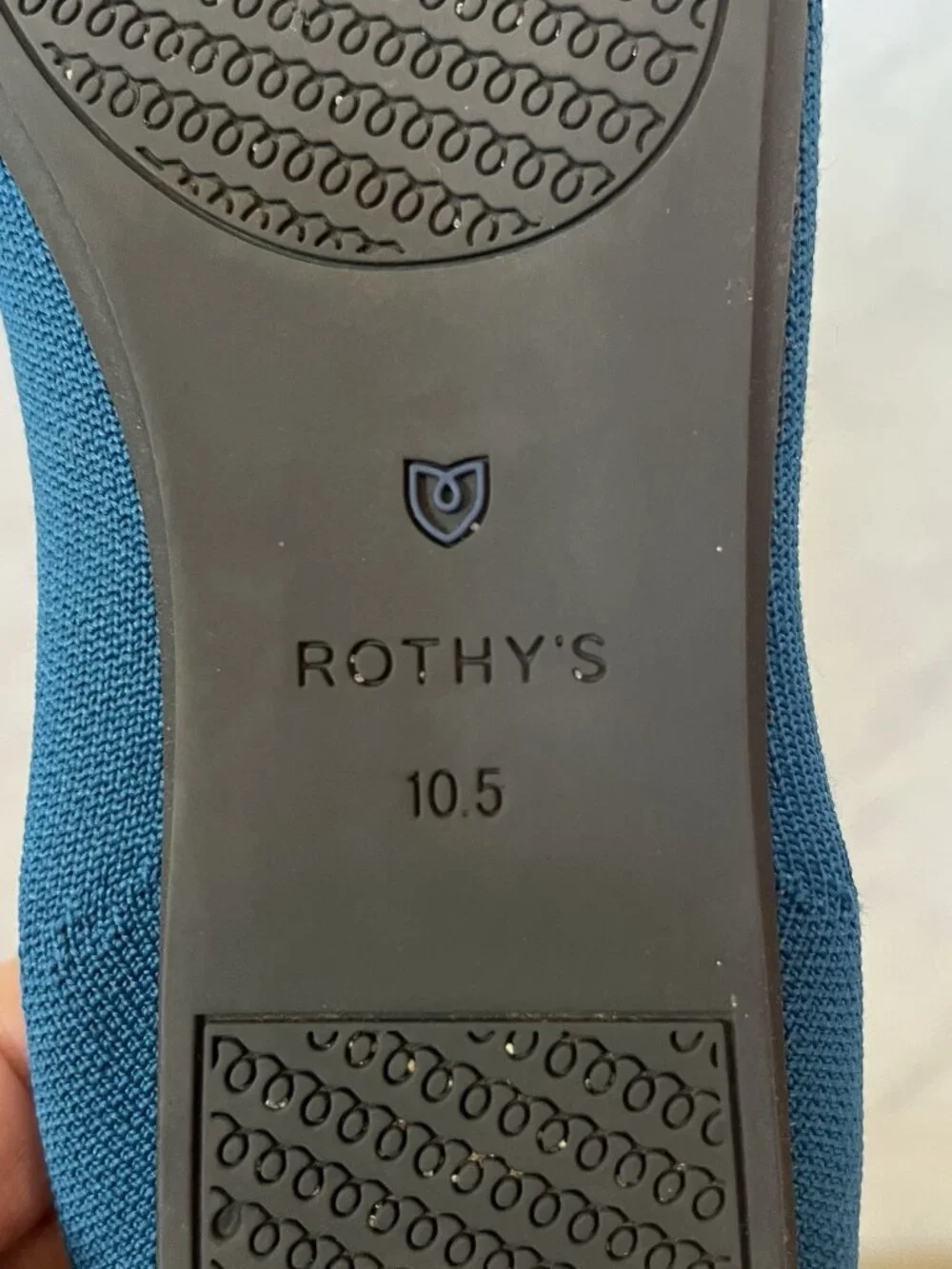 Rothy's The Flat Teal Blue Knit Round Toe Washable Walking Shoes Women's 10.5
